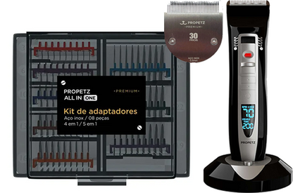 Kit Máquina De Tosa PRO6 + Lâmina 30 + Kit De Adaptadores Propetz