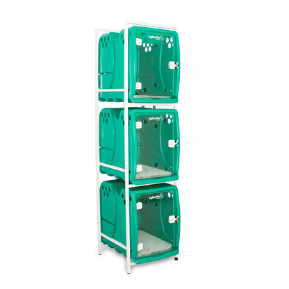 Canil Para Cachorro Rotomoldado 3 Lugares Verde Bybecker