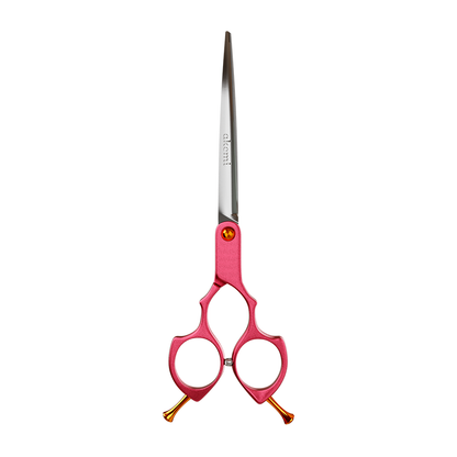 Tesoura Curva 7 Alumínio Propetz Akemi - Rosa