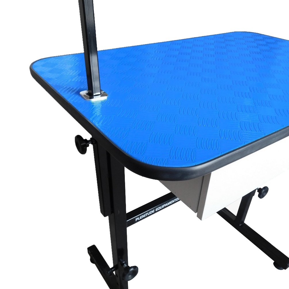 Mesa De Tosa Com Regulagem De Altura, Duas Gavetas E Girafa - Tampo 90X60CM Azul - Plenitude