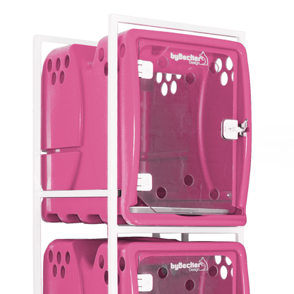 Canil Rotomoldado Pequeno Bybecker - Rosa (Modulo)