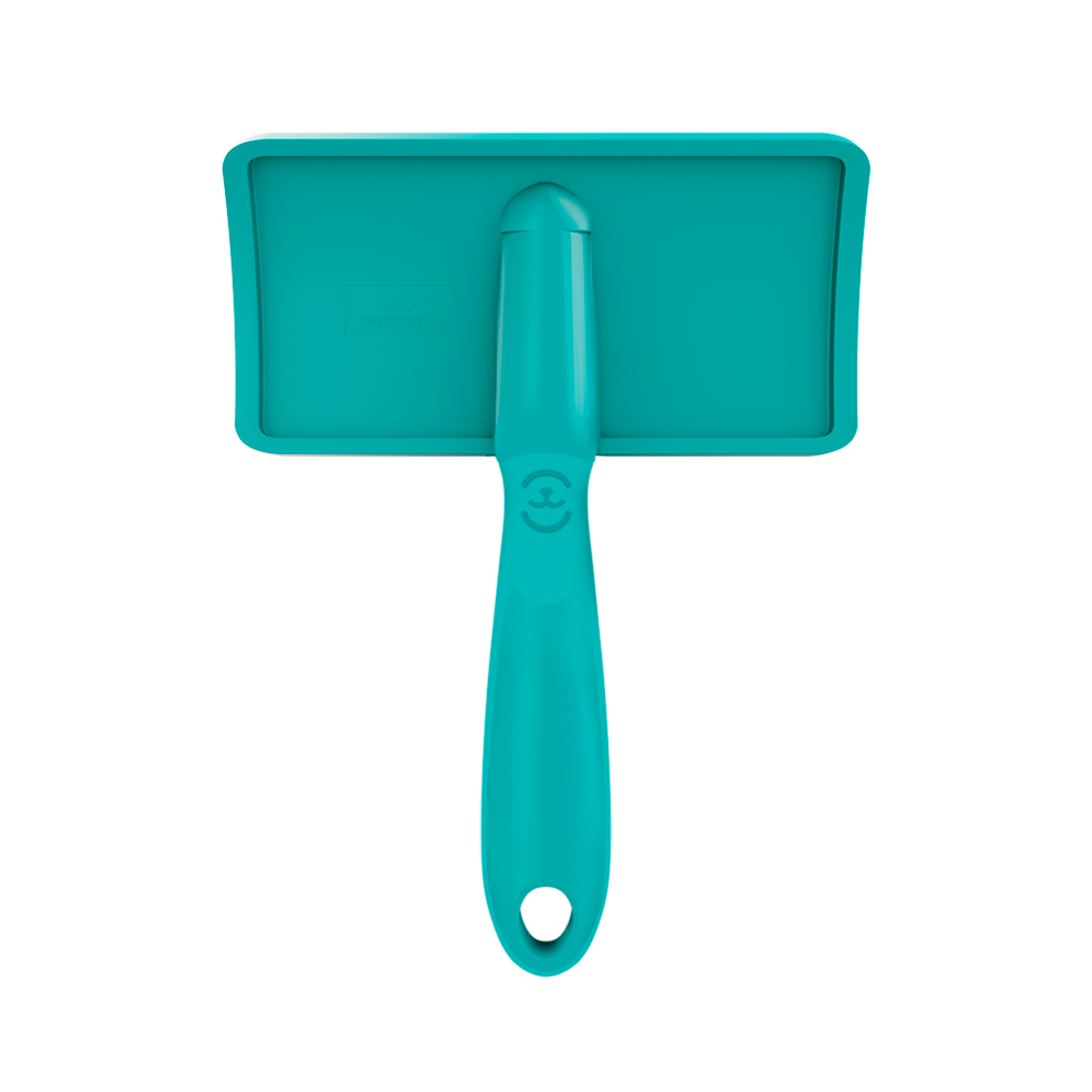 Rasqueadeira Curva C/Bolinha Média Azul Propetz