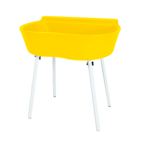 Banheira Rotomoldada Para Banho E Tosa Bybecker Com Suporte - Amarela