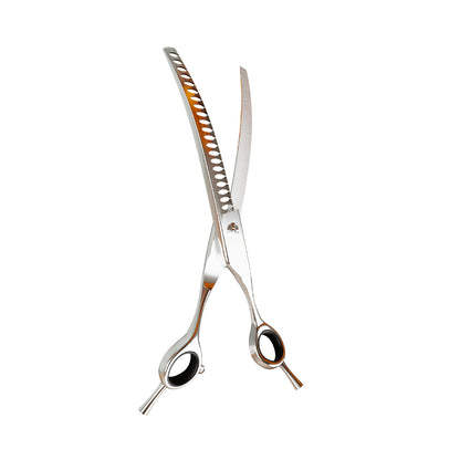 Tesoura Para Tosa Profissional Tubarão Curva Chrome 440c 7” Premium – Propetz