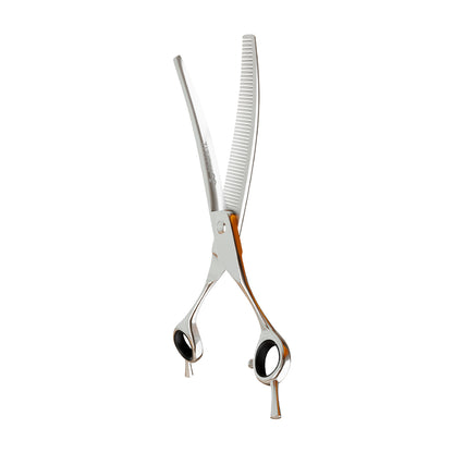 Tesoura Para Tosa Profissional Semi-Dentada Curva Chrome 440c 7” Premium – Propetz