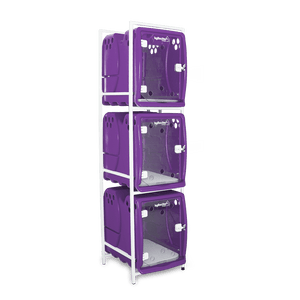 Canil Para Cachorro Rotomoldado 3 Lugares Roxo Bybecker