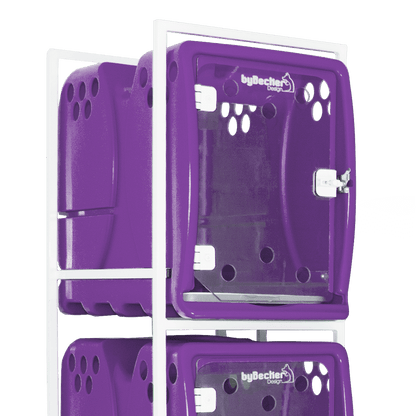 Canil Para Cachorro Rotomoldado 3 Lugares Roxo Bybecker