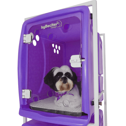 Canil Para Cachorro Rotomoldado 3 Lugares Roxo Bybecker