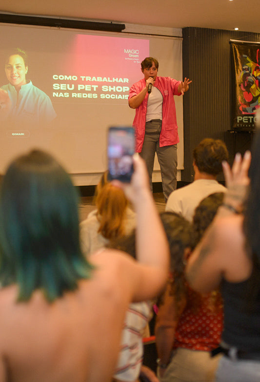 Palestra no palco do Magic Groom